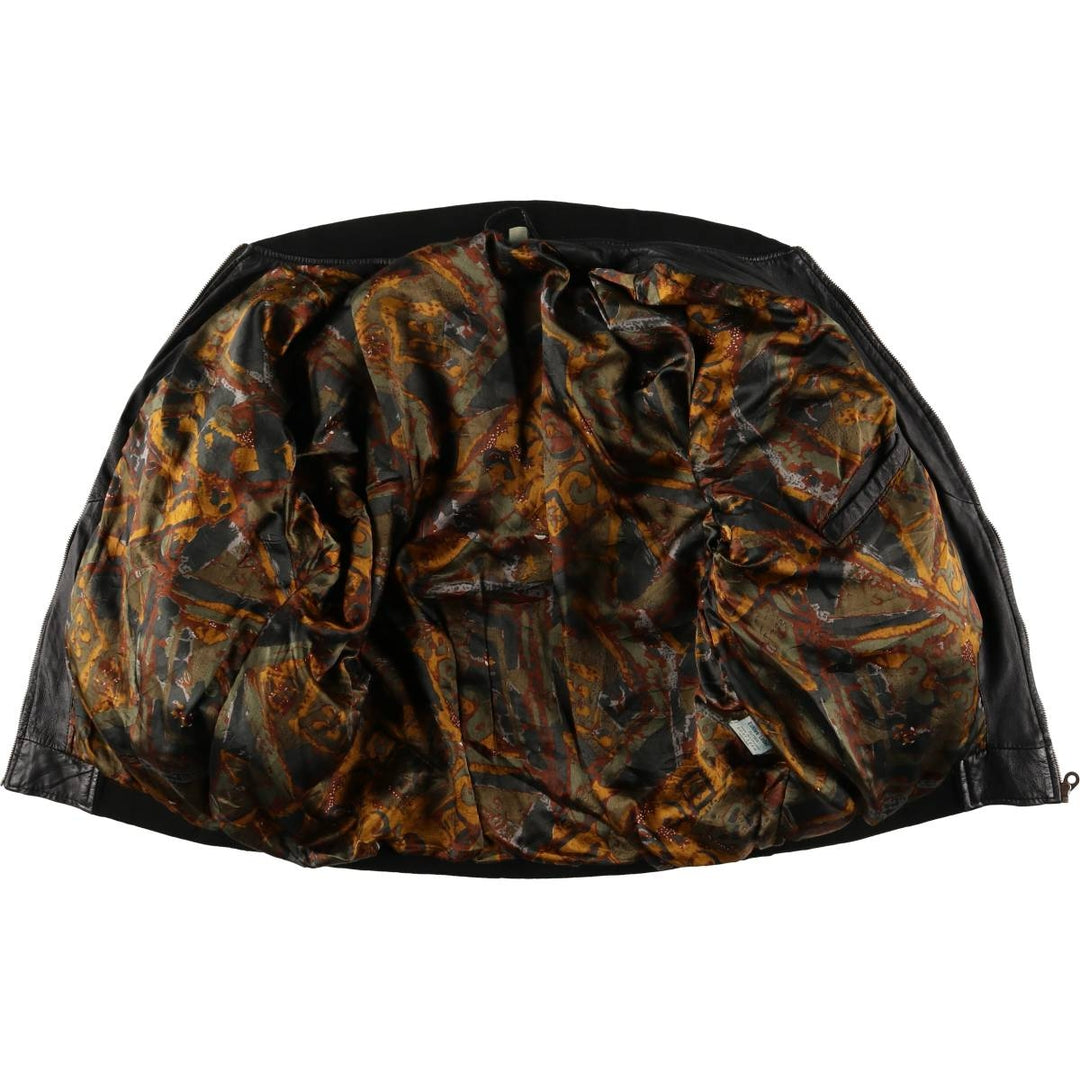 Vintage leather blouson, size L, for men genuine leather black type Vintage Second Hand