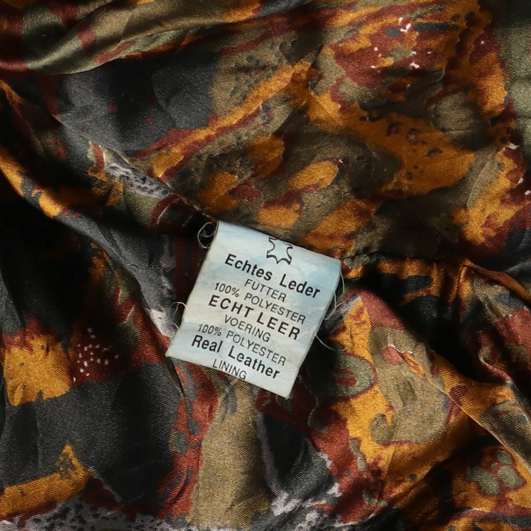 Vintage leather blouson, size L, for men genuine leather black type Vintage Second Hand