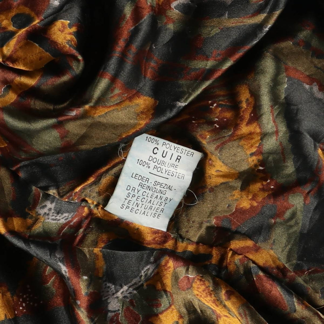 Vintage leather blouson, size L, for men genuine leather black type Vintage Second Hand