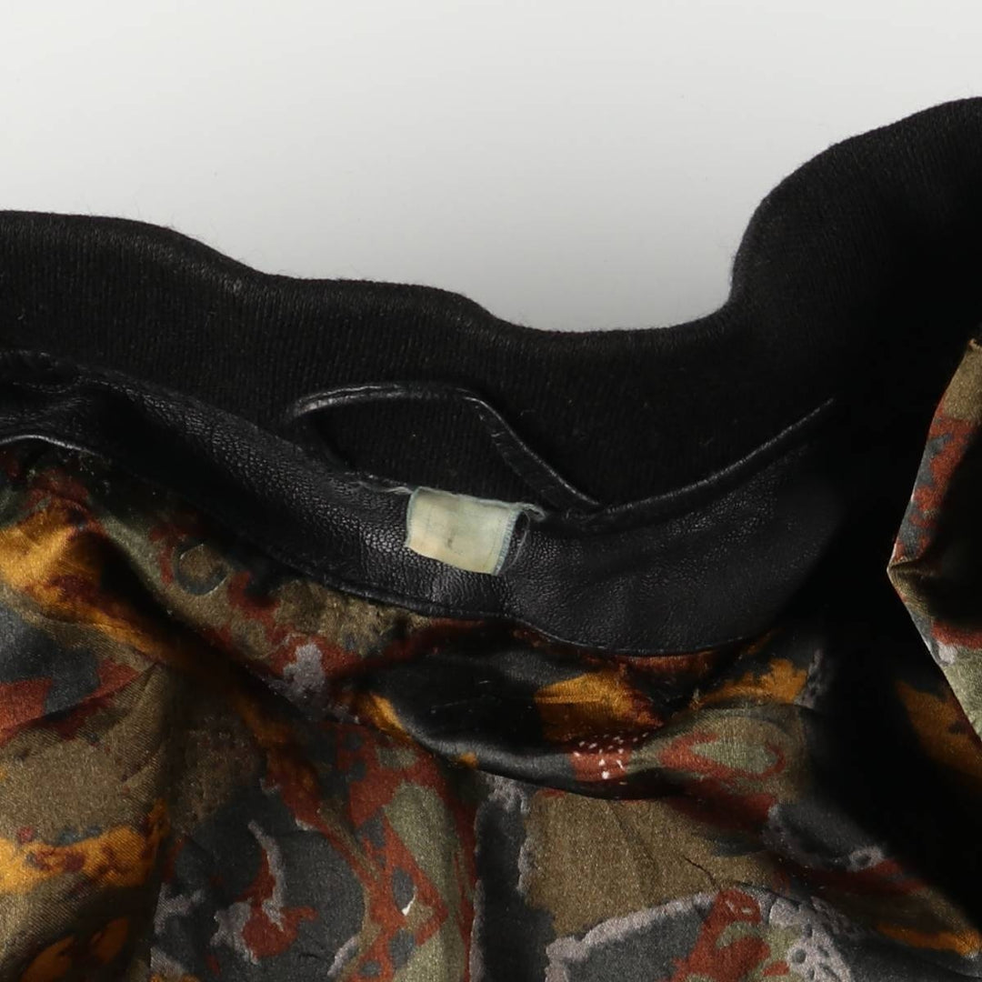 Vintage leather blouson, size L, for men genuine leather black type Vintage Second Hand