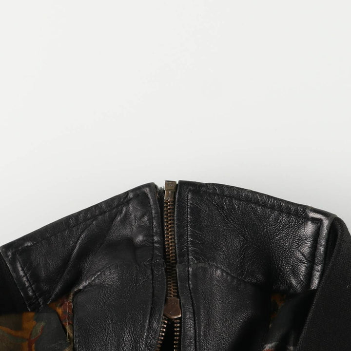 Vintage leather blouson, size L, for men genuine leather black type Vintage Second Hand