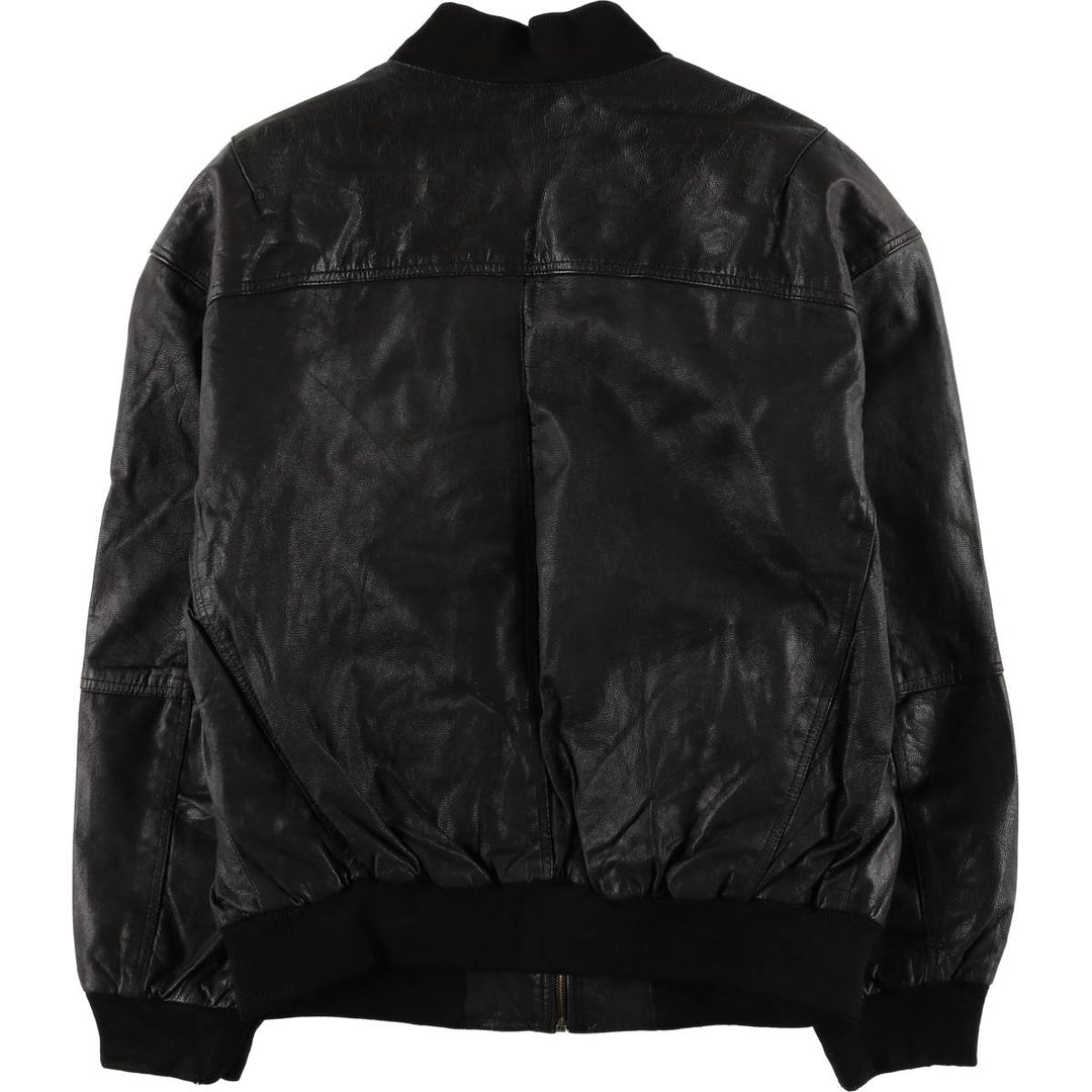 Vintage leather blouson, size L, for men genuine leather black type Vintage Second Hand