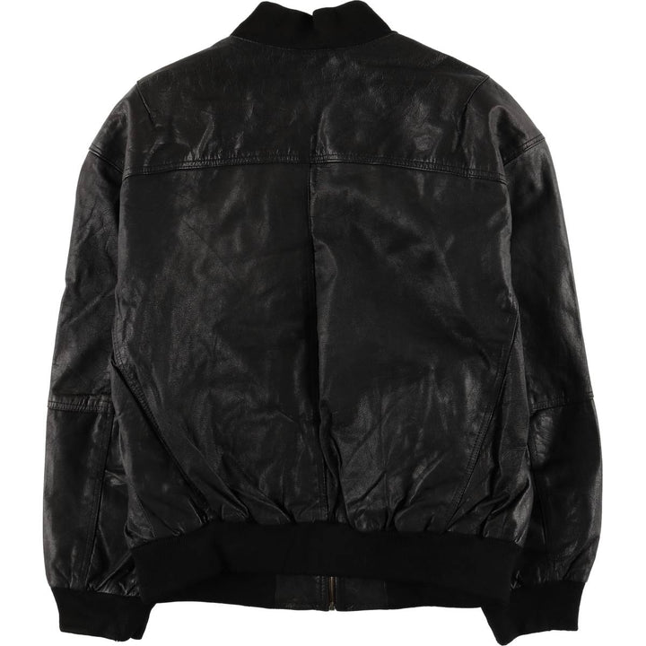 Vintage leather blouson, size L, for men genuine leather black type Vintage Second Hand