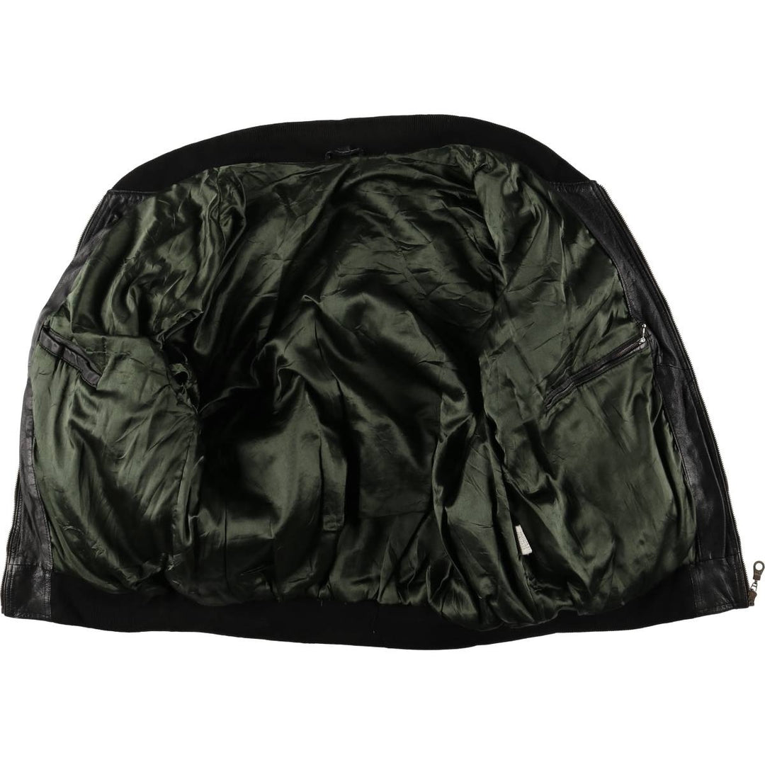 Vintage leather blouson, size L, for men genuine leather black type Vintage Second Hand