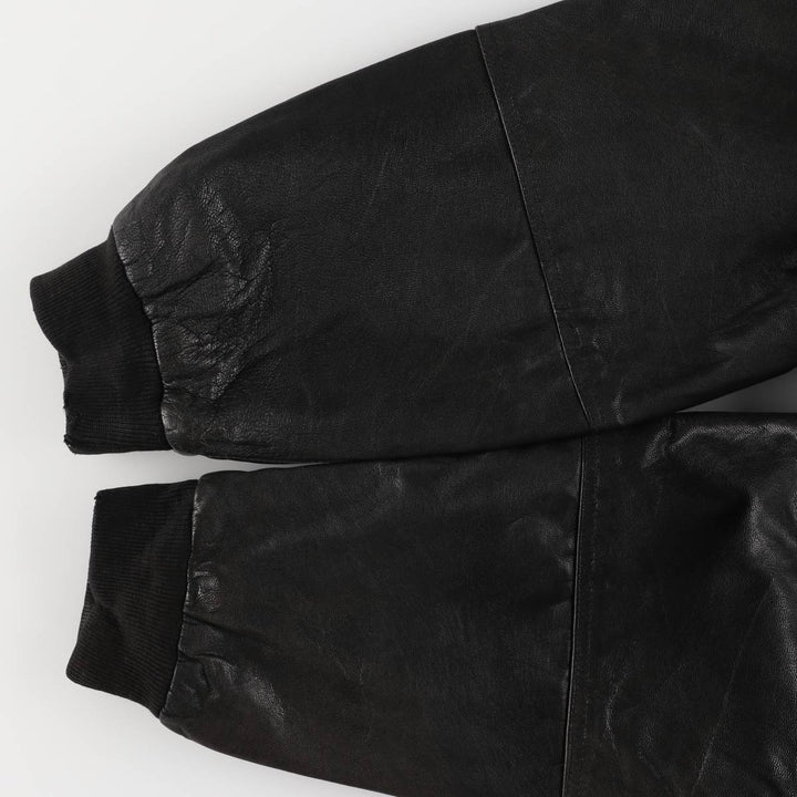 Vintage leather blouson, size L, for men genuine leather black type Vintage Second Hand