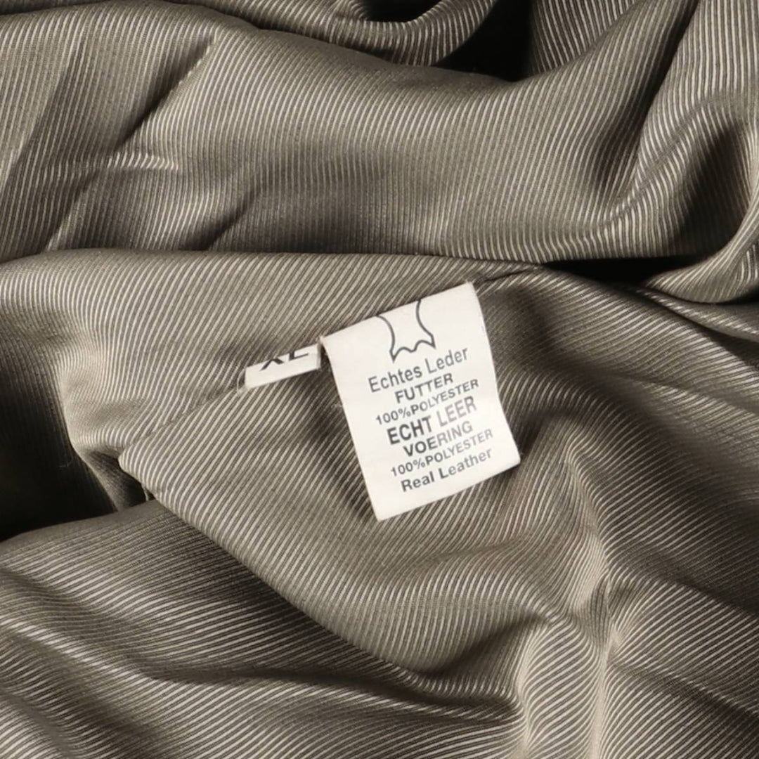 Leather blouson type, men's XL size genuine leather brown type Vintage Second Hand