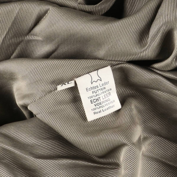 Leather blouson type, men's XL size genuine leather brown type Vintage Second Hand