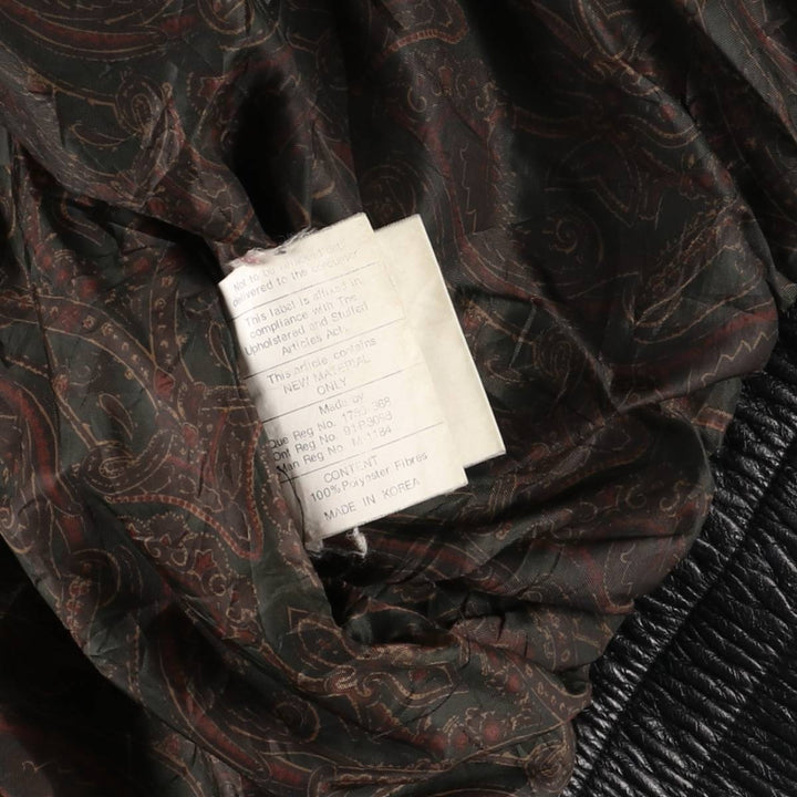 Christopher Rand Padded Leather Flight Jacket, Men's Size L genuine leather black type Vintage Second Hand