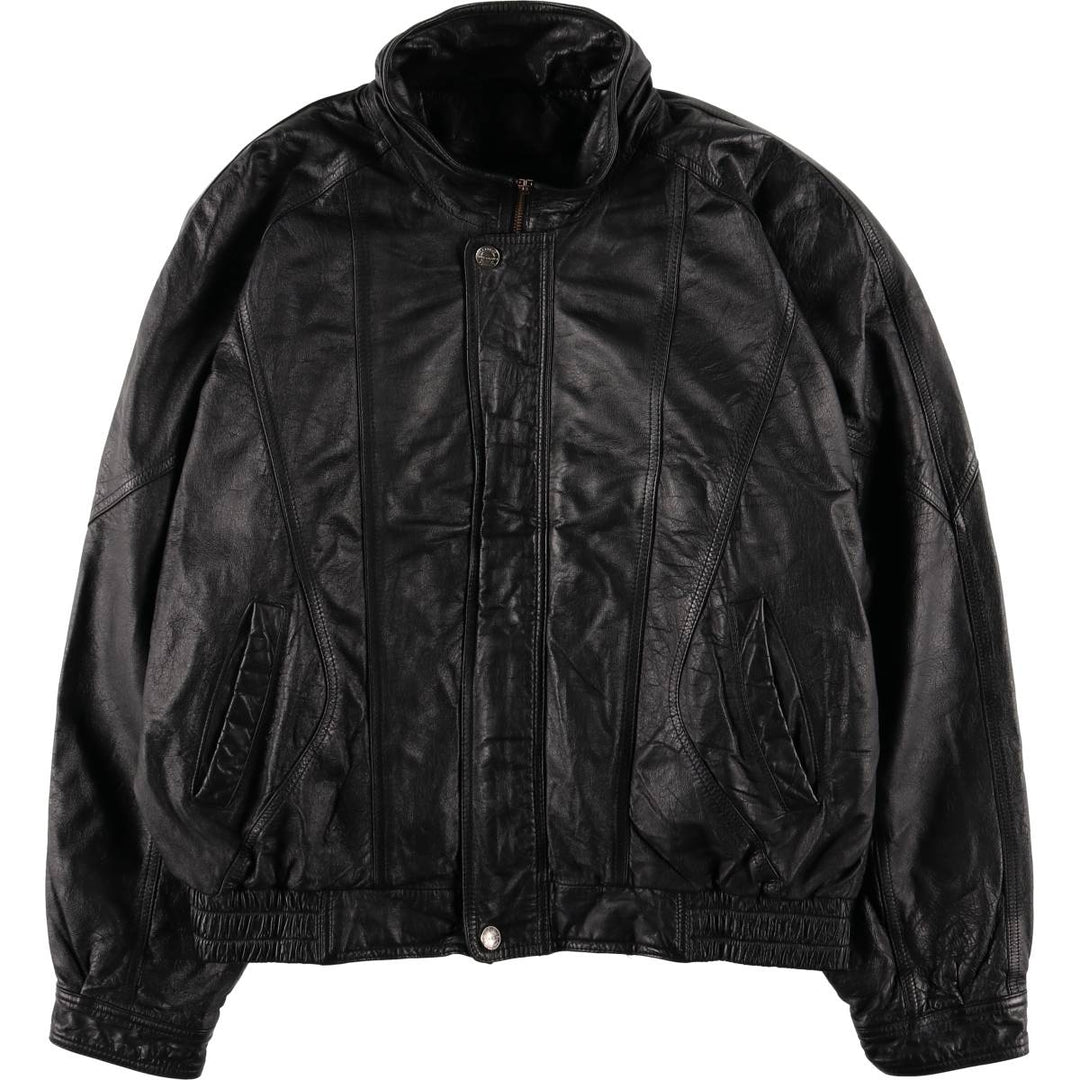 90s~ Wilsons Leather Padded Leather Blouson, Men's XL genuine leather black type Vintage Second Hand