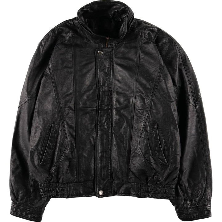 90s~ Wilsons Leather Padded Leather Blouson, Men's XL genuine leather black type Vintage Second Hand