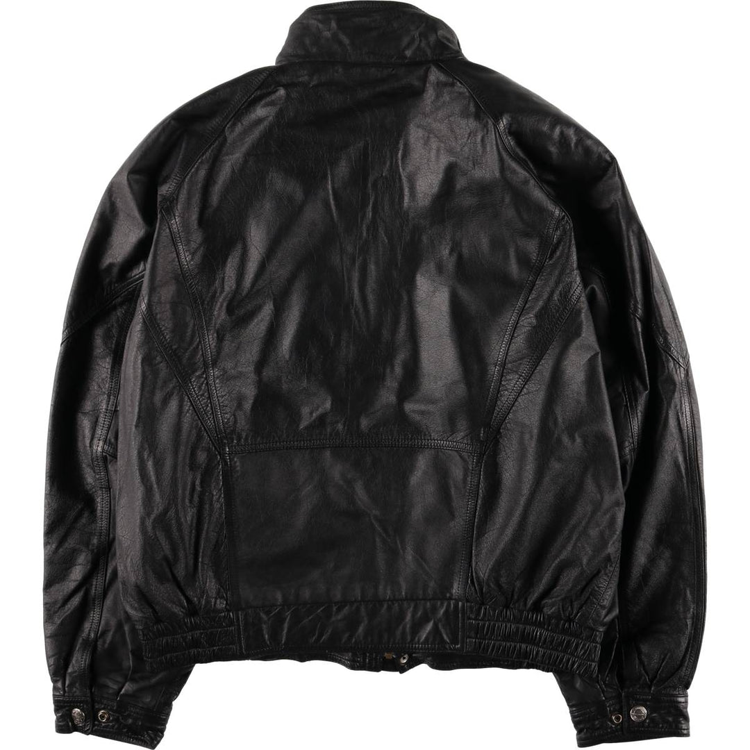 90s~ Wilsons Leather Padded Leather Blouson, Men's XL genuine leather black type Vintage Second Hand