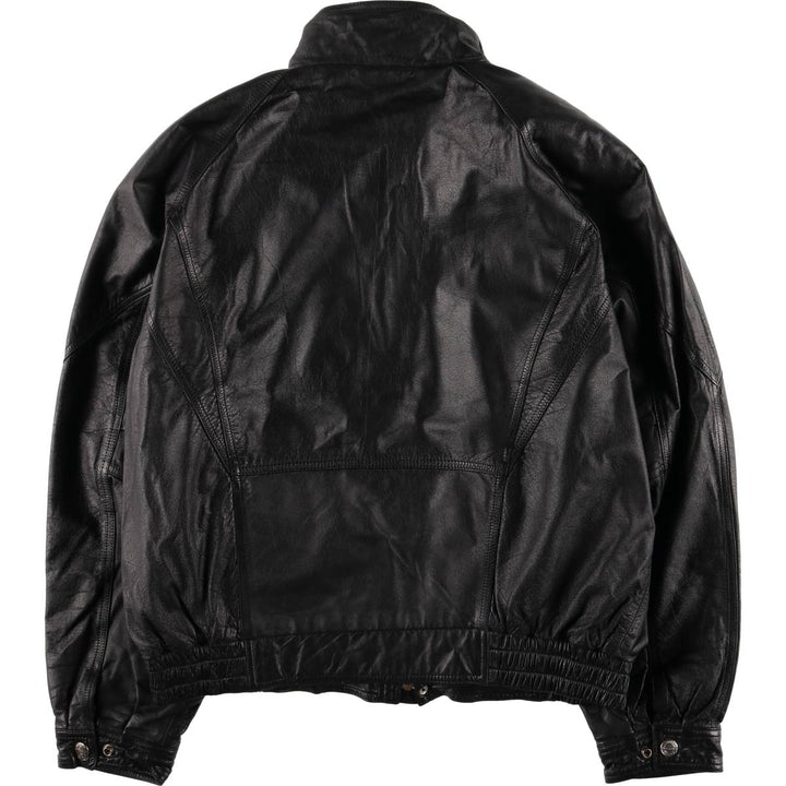 90s~ Wilsons Leather Padded Leather Blouson, Men's XL genuine leather black type Vintage Second Hand