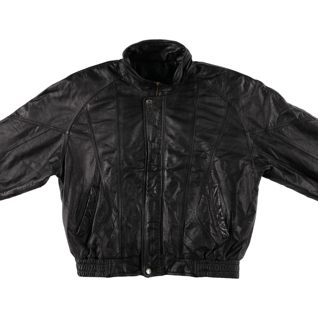 90s~ Wilsons Leather Padded Leather Blouson, Men's XL genuine leather black type Vintage Second Hand