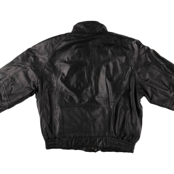 90s~ Wilsons Leather Padded Leather Blouson, Men's XL genuine leather black type Vintage Second Hand