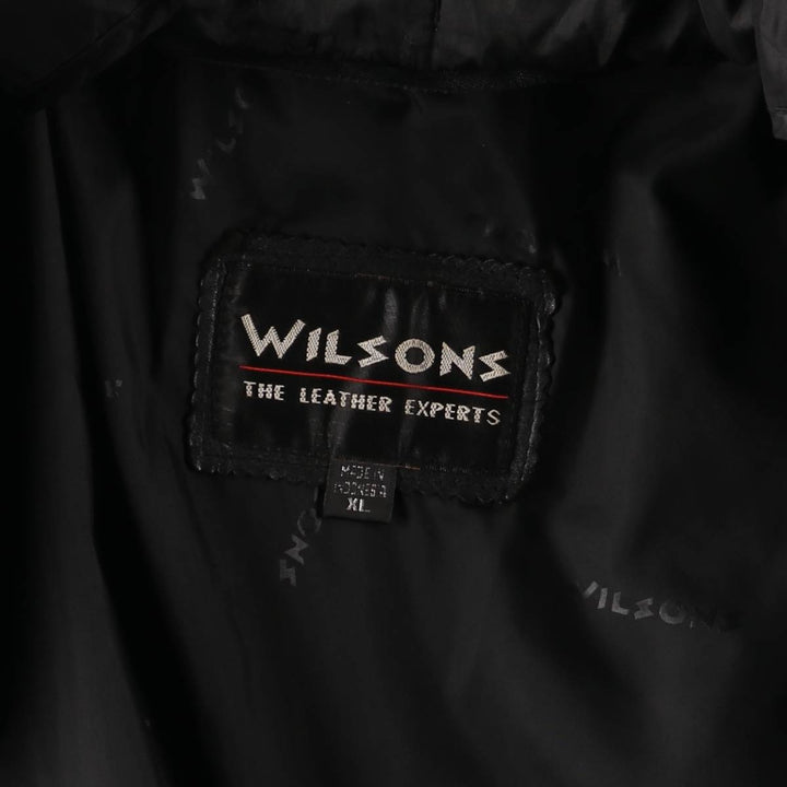 90s~ Wilsons Leather Padded Leather Blouson, Men's XL genuine leather black type Vintage Second Hand