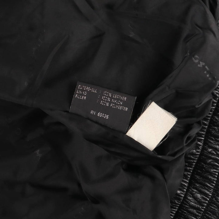 90s~ Wilsons Leather Padded Leather Blouson, Men's XL genuine leather black type Vintage Second Hand