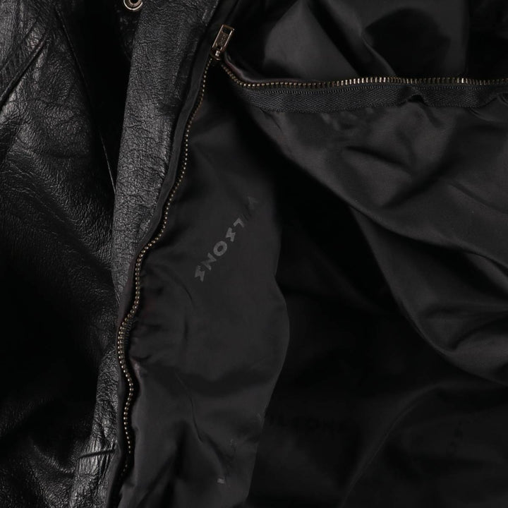 90s~ Wilsons Leather Padded Leather Blouson, Men's XL genuine leather black type Vintage Second Hand