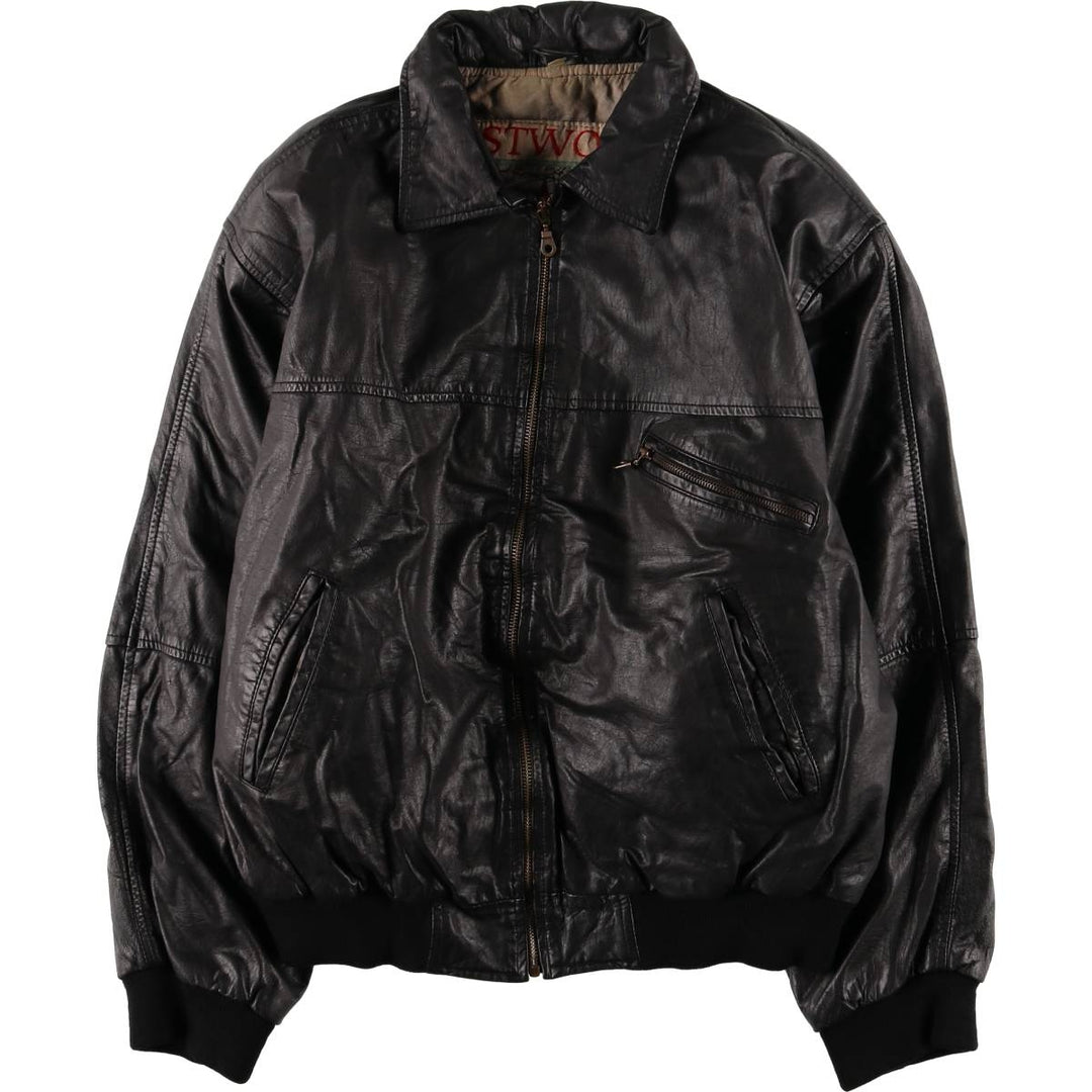 EASTWOOD Vintage Swing Top Padded Leather Blouson, Men's XL genuine leather black type Vintage Second Hand