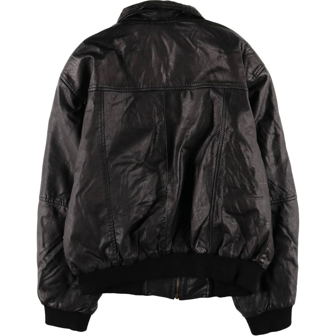 EASTWOOD Vintage Swing Top Padded Leather Blouson, Men's XL genuine leather black type Vintage Second Hand