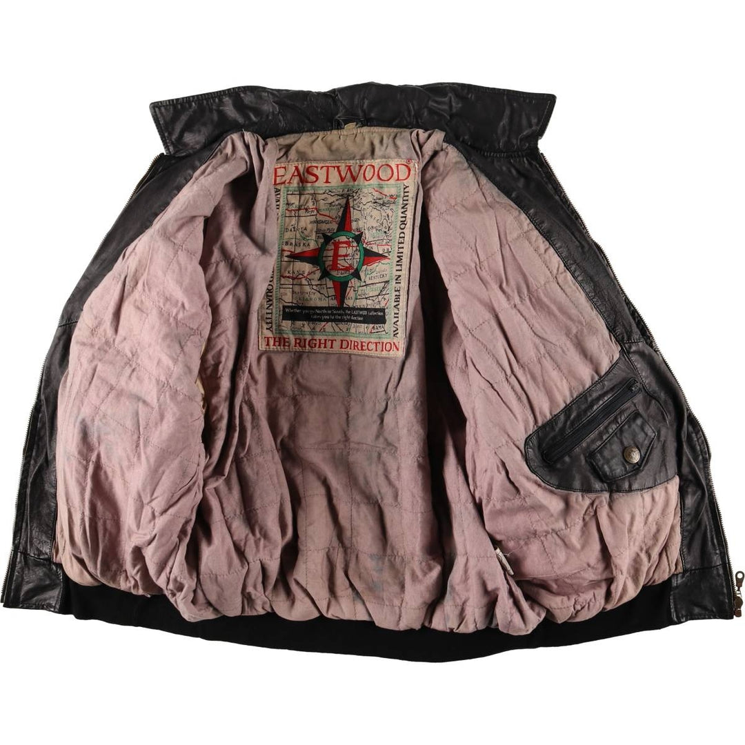 EASTWOOD Vintage Swing Top Padded Leather Blouson, Men's XL genuine leather black type Vintage Second Hand