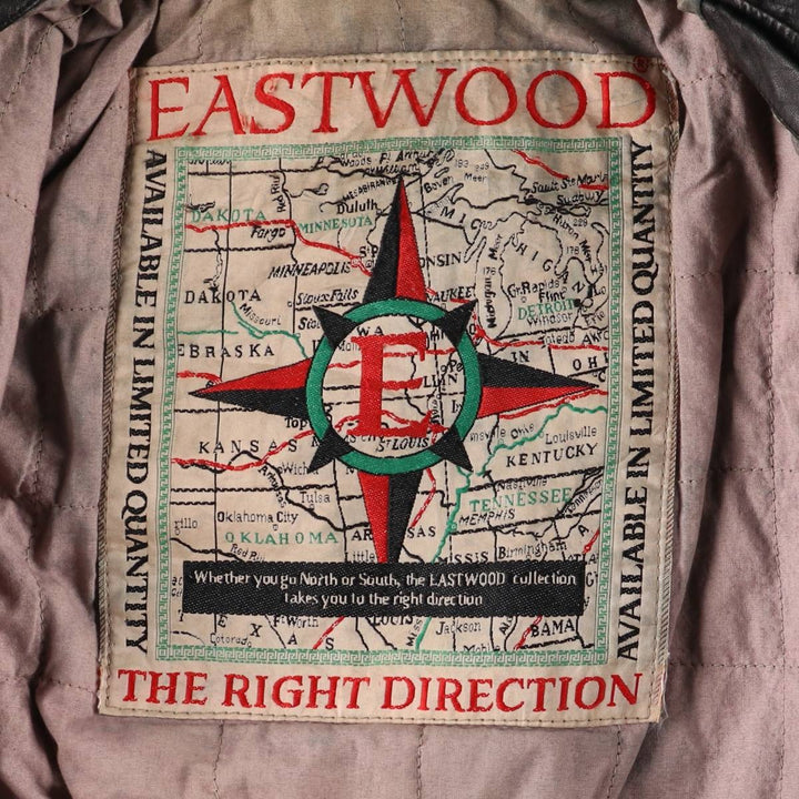EASTWOOD Vintage Swing Top Padded Leather Blouson, Men's XL genuine leather black type Vintage Second Hand