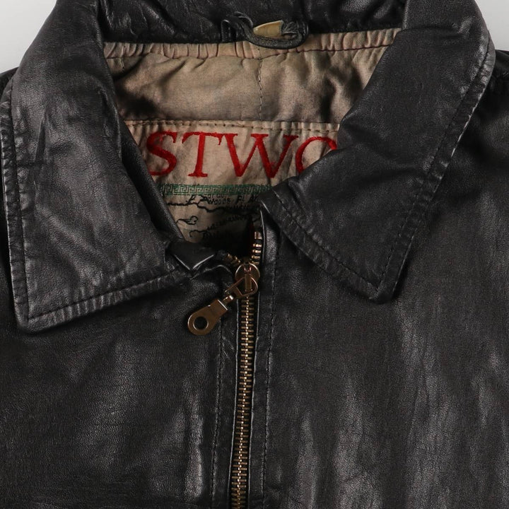 EASTWOOD Vintage Swing Top Padded Leather Blouson, Men's XL genuine leather black type Vintage Second Hand