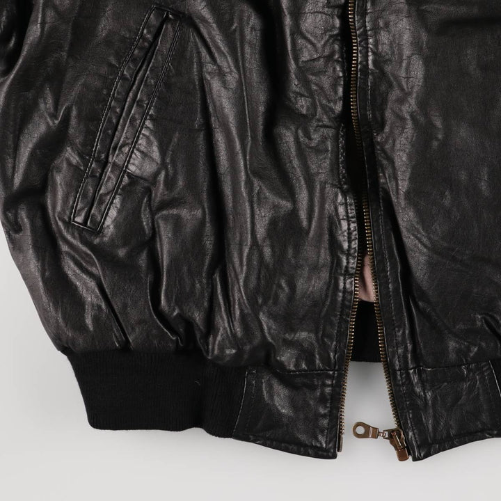 EASTWOOD Vintage Swing Top Padded Leather Blouson, Men's XL genuine leather black type Vintage Second Hand