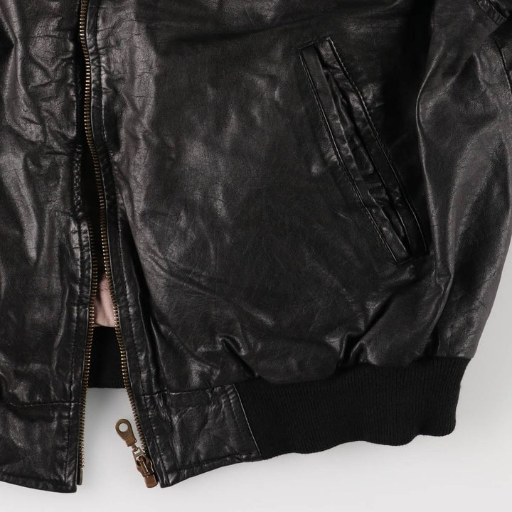 EASTWOOD Vintage Swing Top Padded Leather Blouson, Men's XL genuine leather black type Vintage Second Hand