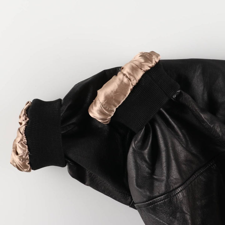 EASTWOOD Vintage Swing Top Padded Leather Blouson, Men's XL genuine leather black type Vintage Second Hand