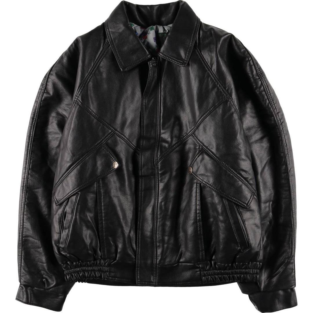 PARTNERS Men's Vintage Leather Flight Jacket, Size XL unclear black type Vintage Second Hand