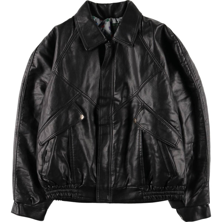 PARTNERS Men's Vintage Leather Flight Jacket, Size XL unclear black type Vintage Second Hand