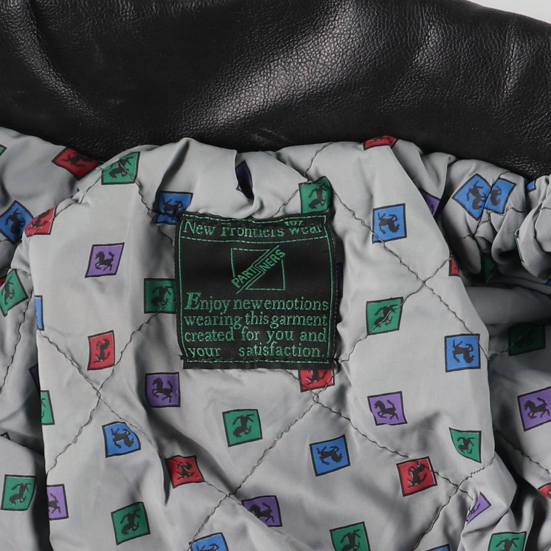 PARTNERS Men's Vintage Leather Flight Jacket, Size XL unclear black type Vintage Second Hand