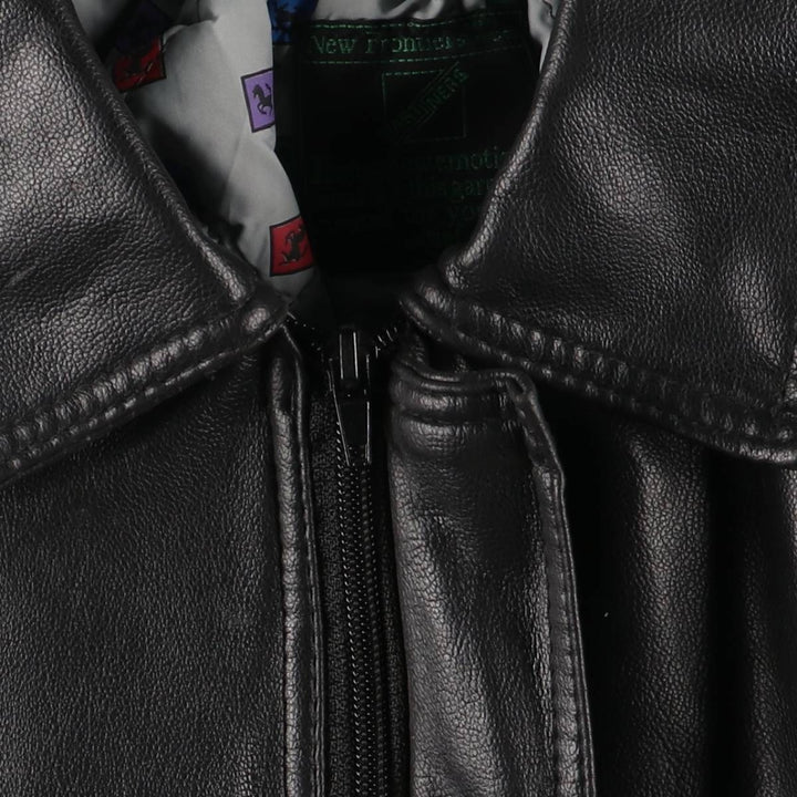 PARTNERS Men's Vintage Leather Flight Jacket, Size XL unclear black type Vintage Second Hand