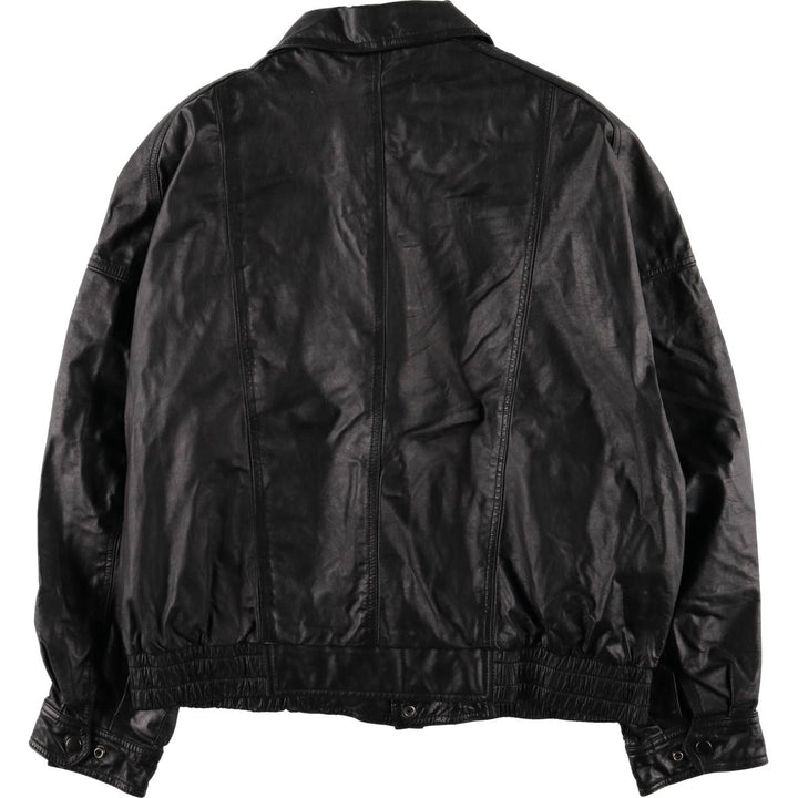 90'S - Wilsons Leather Vintage Leather Flight Jacket, Men's XL genuine leather black type Vintage Second Hand