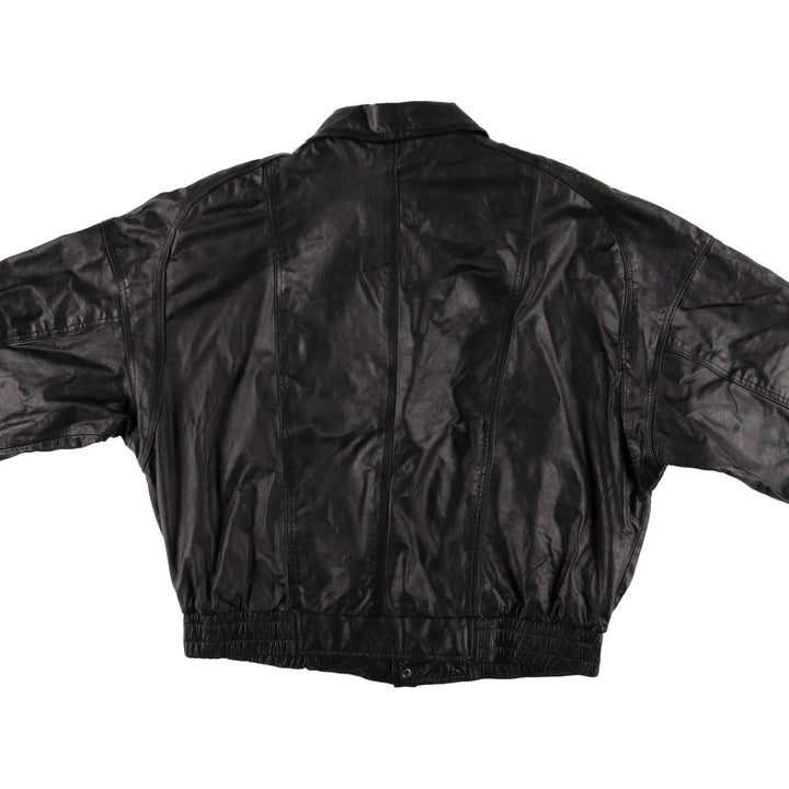 90'S - Wilsons Leather Vintage Leather Flight Jacket, Men's XL genuine leather black type Vintage Second Hand