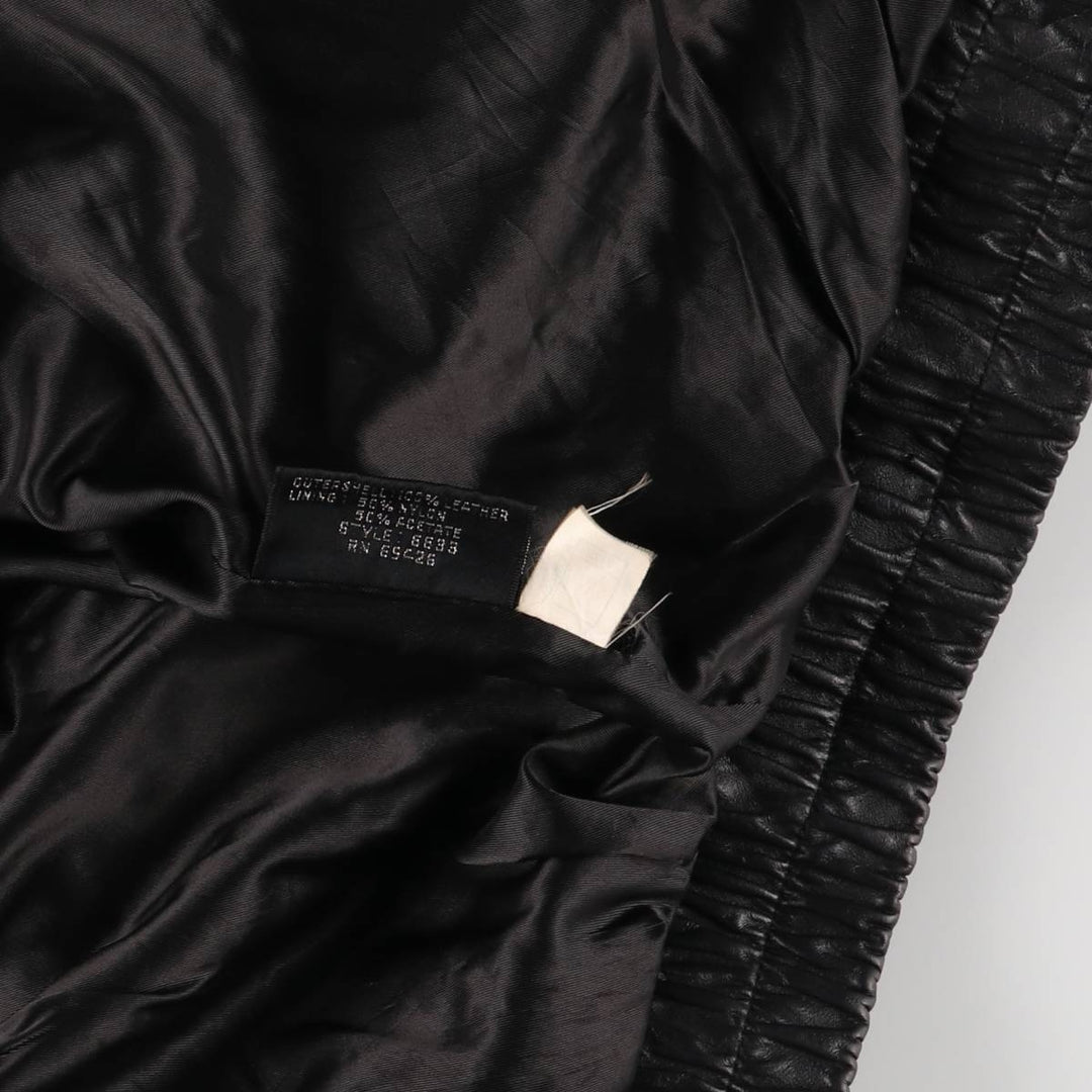 90'S - Wilsons Leather Vintage Leather Flight Jacket, Men's XL genuine leather black type Vintage Second Hand