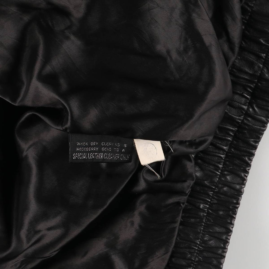 90'S - Wilsons Leather Vintage Leather Flight Jacket, Men's XL genuine leather black type Vintage Second Hand