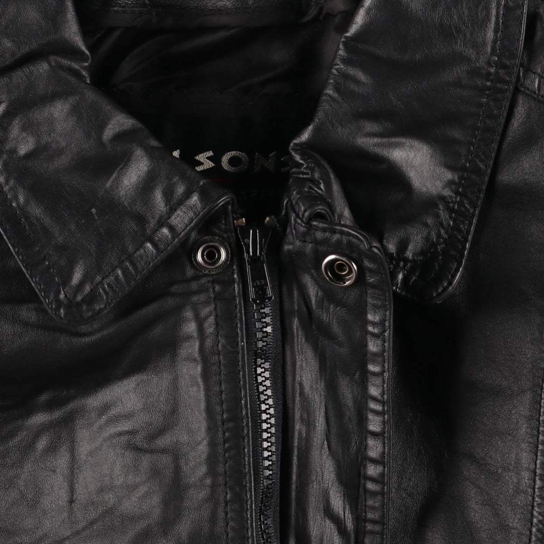 90'S - Wilsons Leather Vintage Leather Flight Jacket, Men's XL genuine leather black type Vintage Second Hand