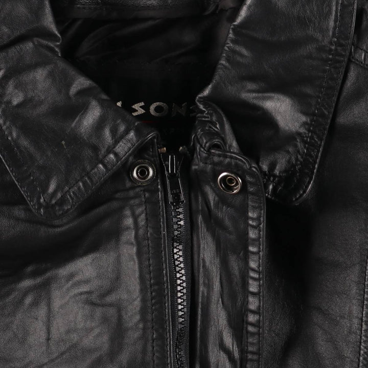 90'S - Wilsons Leather Vintage Leather Flight Jacket, Men's XL genuine leather black type Vintage Second Hand