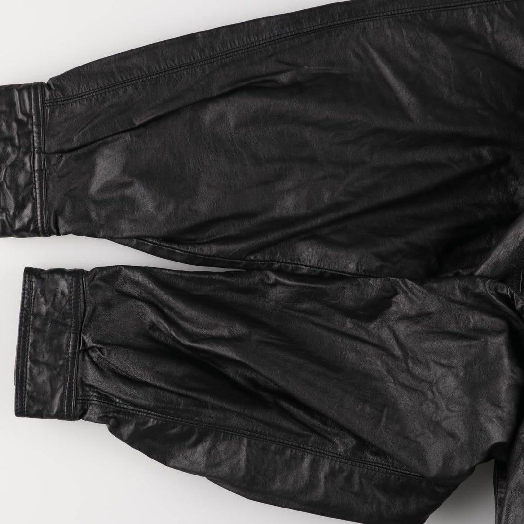 90'S - Wilsons Leather Vintage Leather Flight Jacket, Men's XL genuine leather black type Vintage Second Hand
