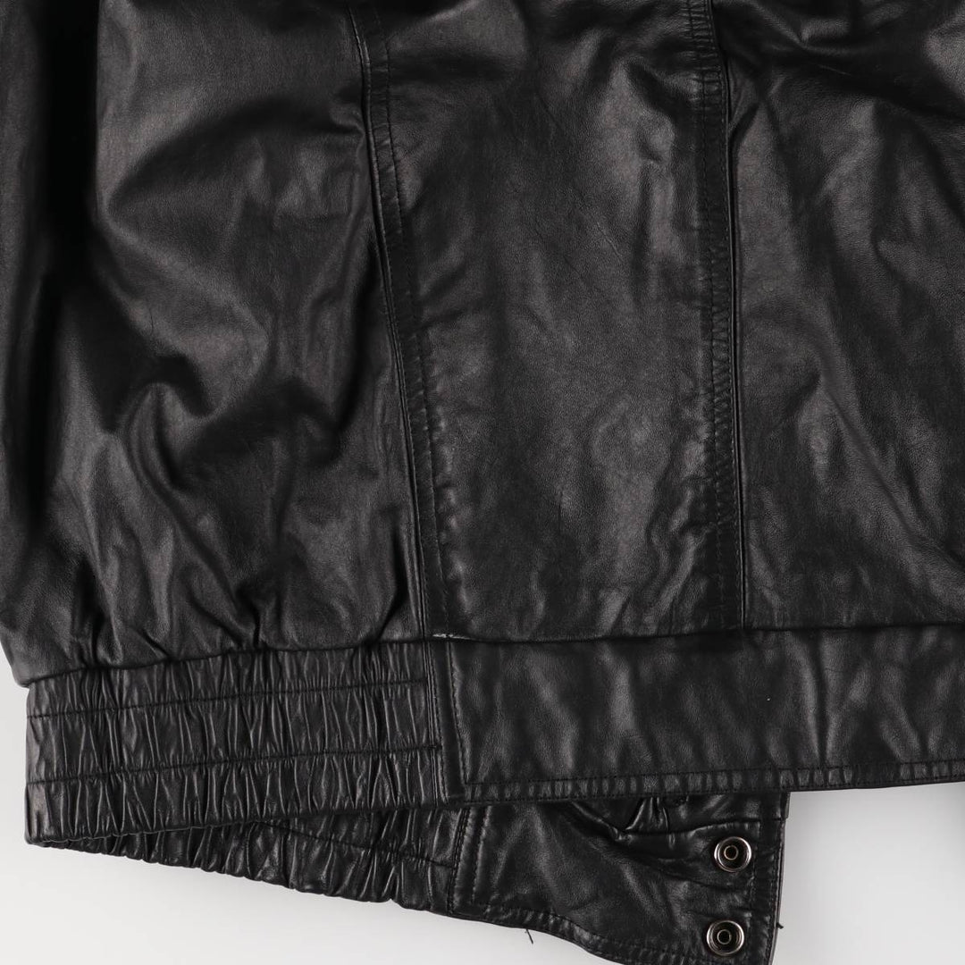 90'S - Wilsons Leather Vintage Leather Flight Jacket, Men's XL genuine leather black type Vintage Second Hand