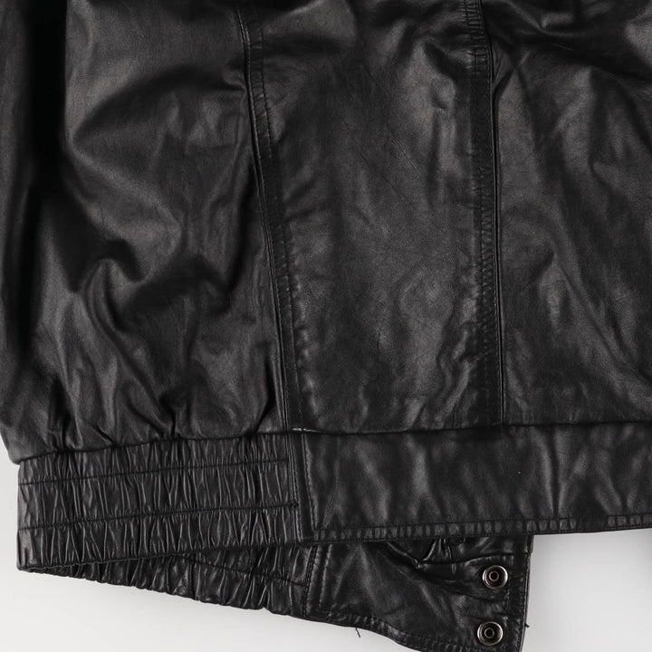 90'S - Wilsons Leather Vintage Leather Flight Jacket, Men's XL genuine leather black type Vintage Second Hand