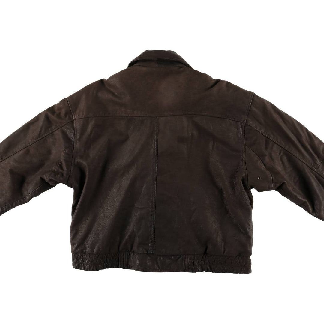 Steer Brand A-2 Type Padded Leather Flight Jacket, Men's Size Medium genuine leather brown type Vintage Second Hand