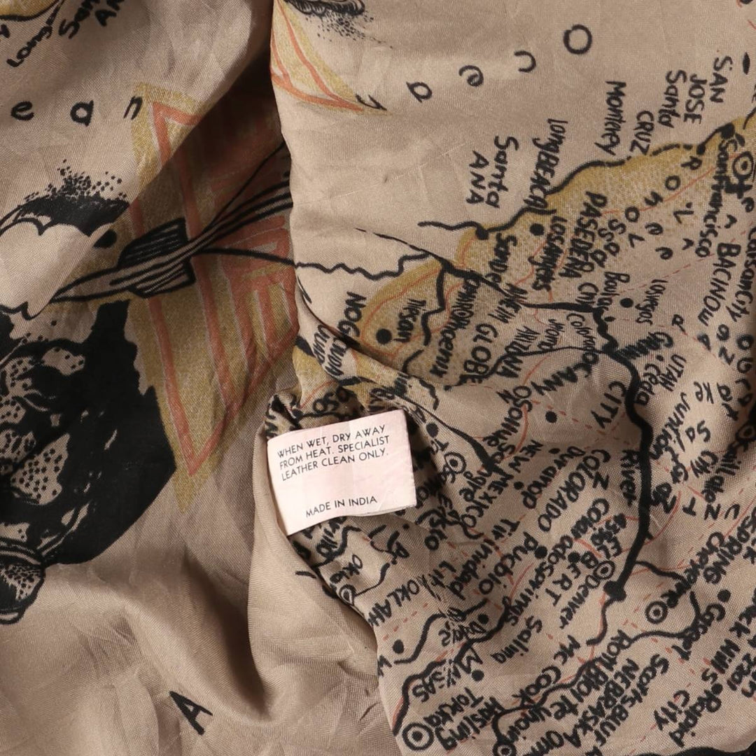 Steer Brand A-2 Type Padded Leather Flight Jacket, Men's Size Medium genuine leather brown type Vintage Second Hand