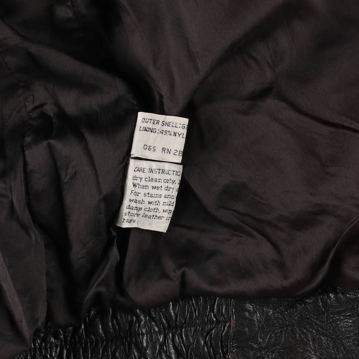 MEMBERS ONLY Men's Leather Blouson, Size M, Vintage genuine leather black type Vintage Second Hand