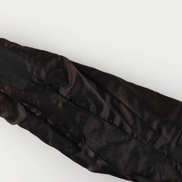 MEMBERS ONLY Men's Leather Blouson, Size M, Vintage genuine leather black type Vintage Second Hand