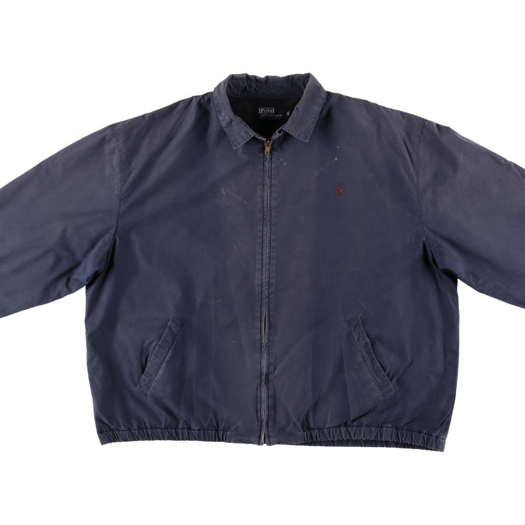 90'S Ralph Lauren POLO by Ralph Lauren Swing Top Sports Jacket Made in USA Men's XL cotton navy blue type Vintage Second Hand