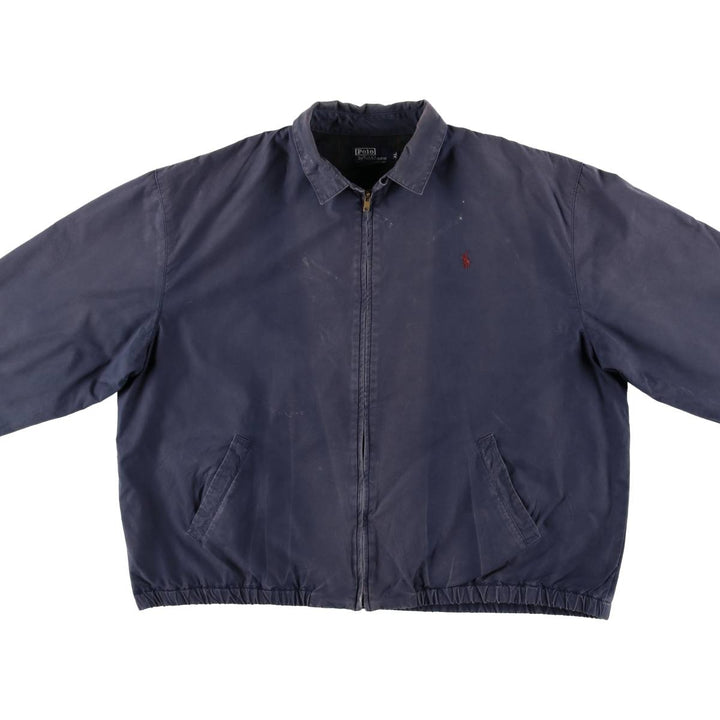 90'S Ralph Lauren POLO by Ralph Lauren Swing Top Sports Jacket Made in USA Men's XL cotton navy blue type Vintage Second Hand