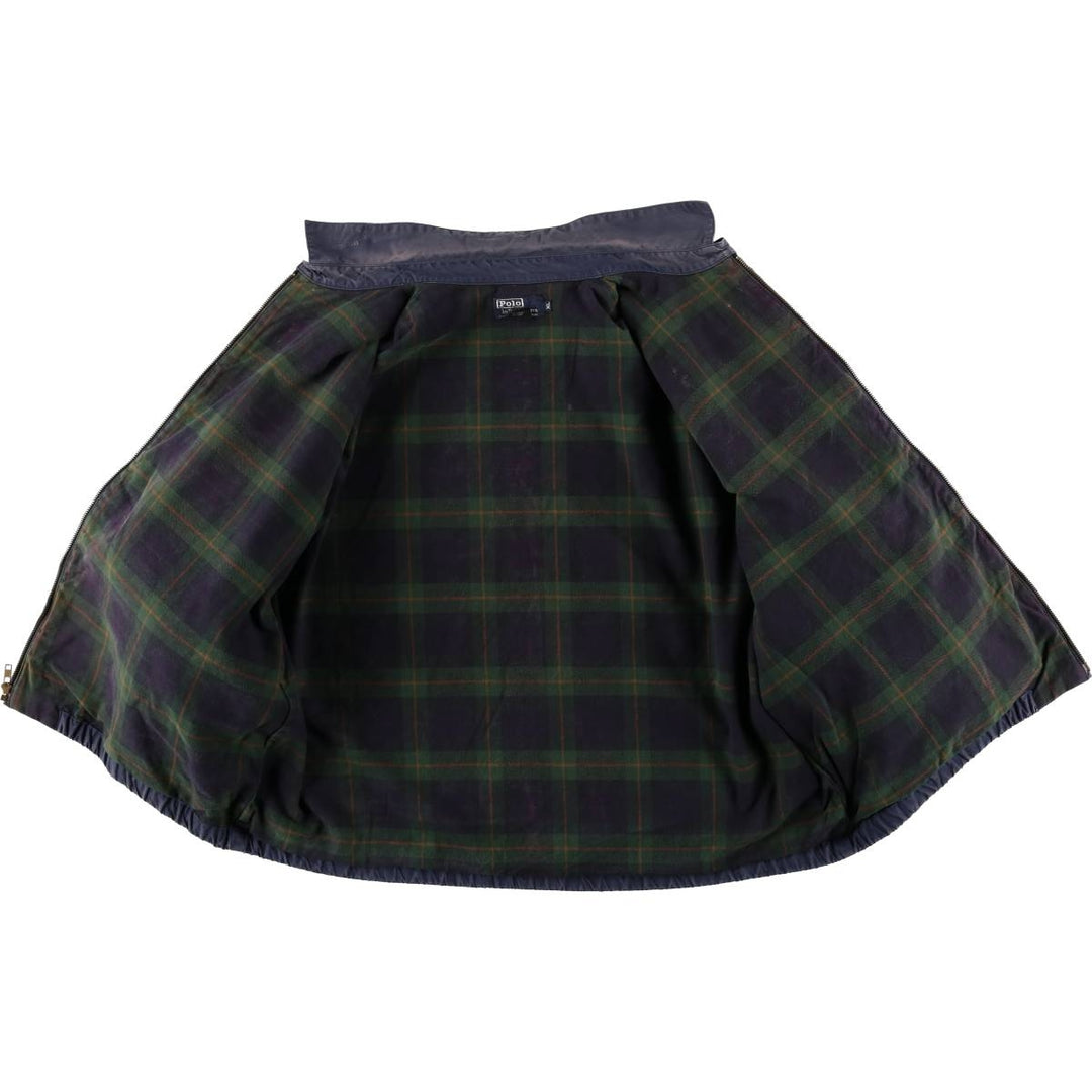 90'S Ralph Lauren POLO by Ralph Lauren Swing Top Sports Jacket Made in USA Men's XL cotton navy blue type Vintage Second Hand