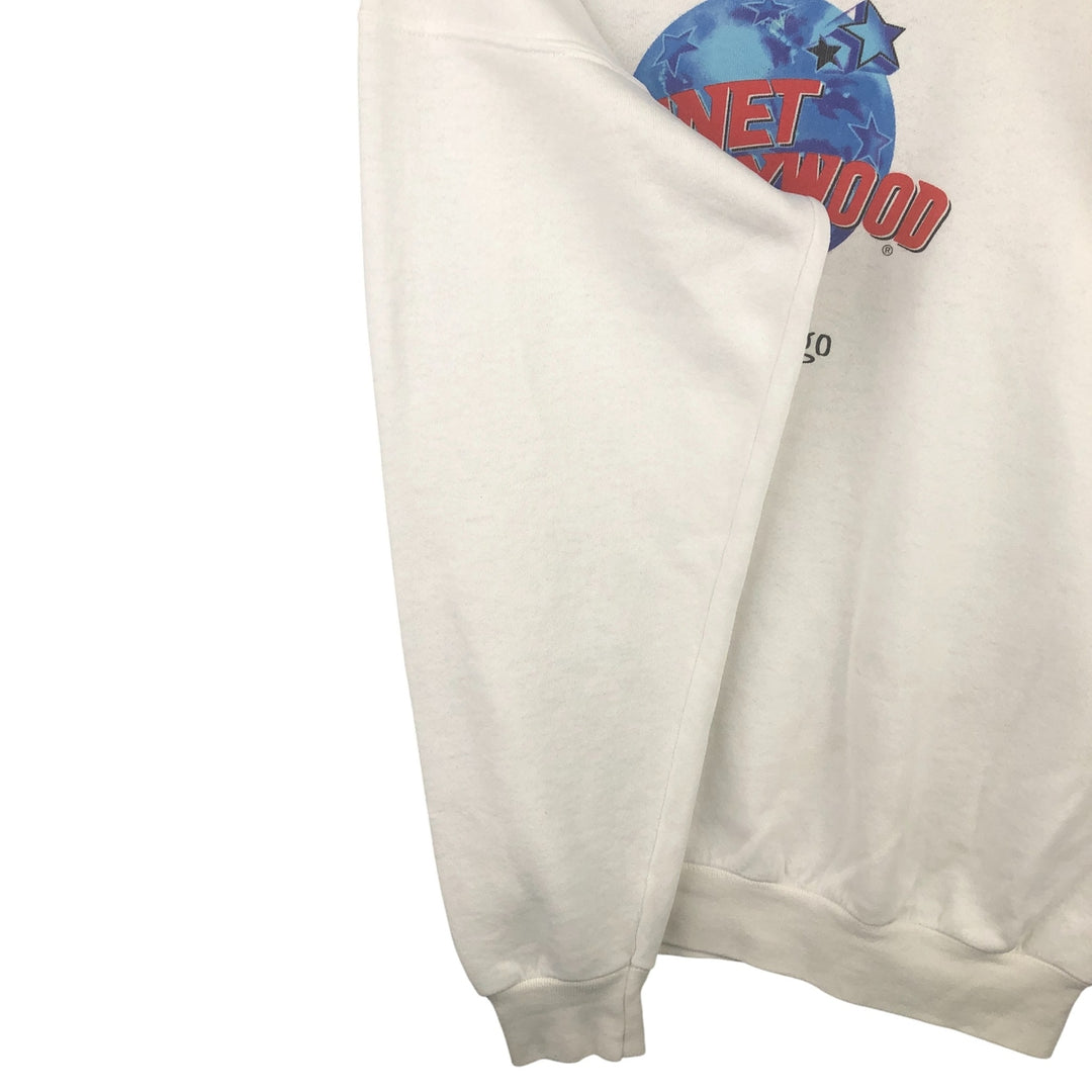 PLANET HOLLYWOOD Advertising Sweatshirt, Made in USA, Men's Size L cotton white type Vintage Second Hand